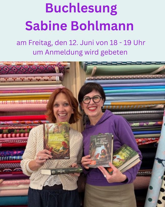 Lesung Sabine Bohlmann Juni 26 Foto Sabine Bohlmann bei Näh dir was